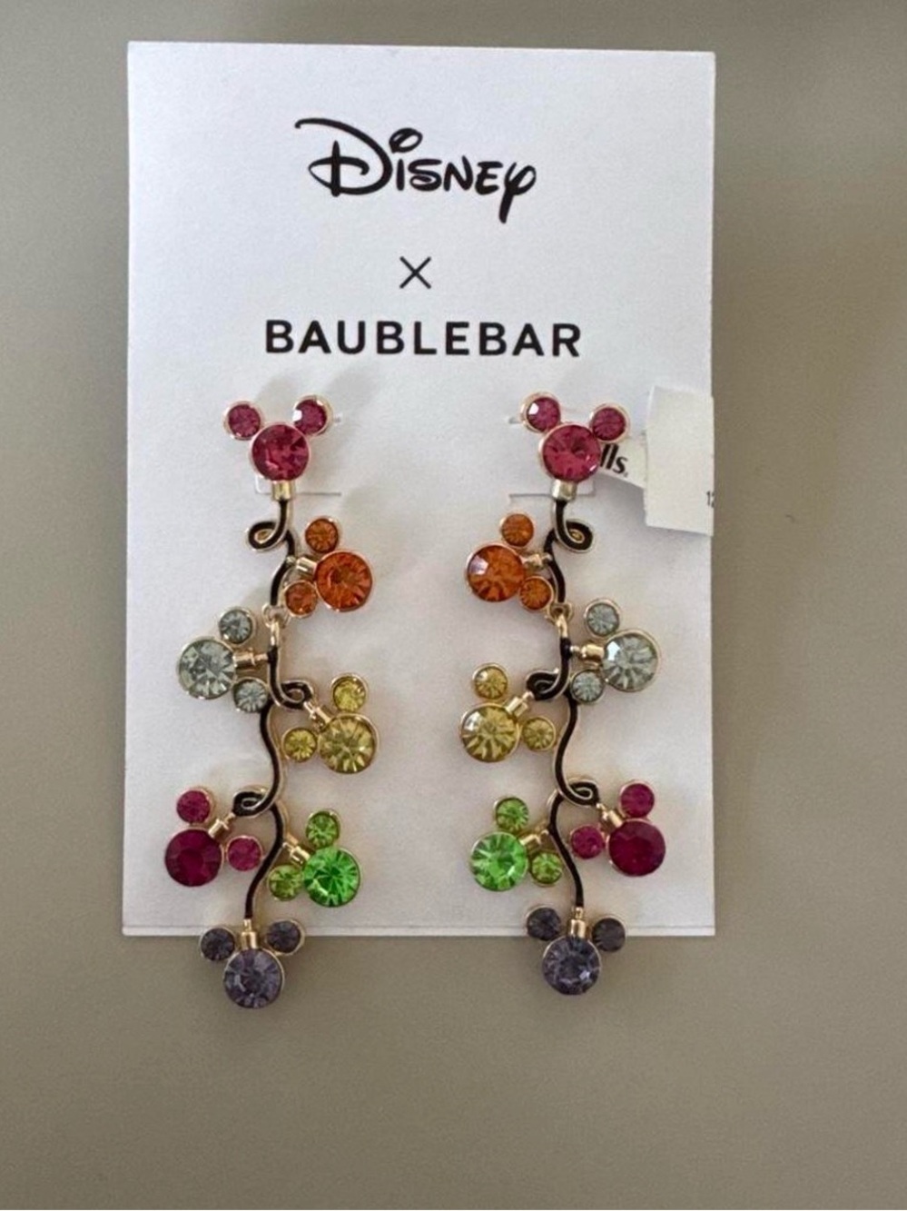Disney x BaubleBar Multicolor Crystal Vine Earrings